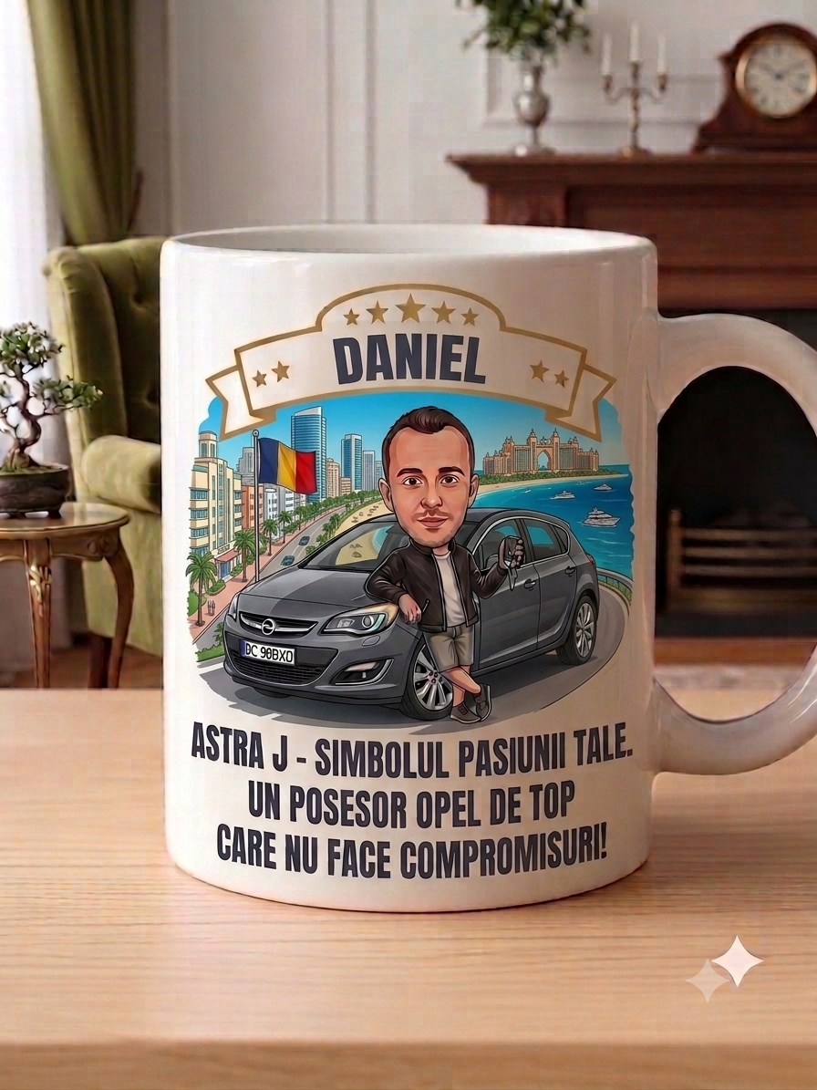 Cană Personalizată cu Poză și Mesaj — Cadou unicat modificabil