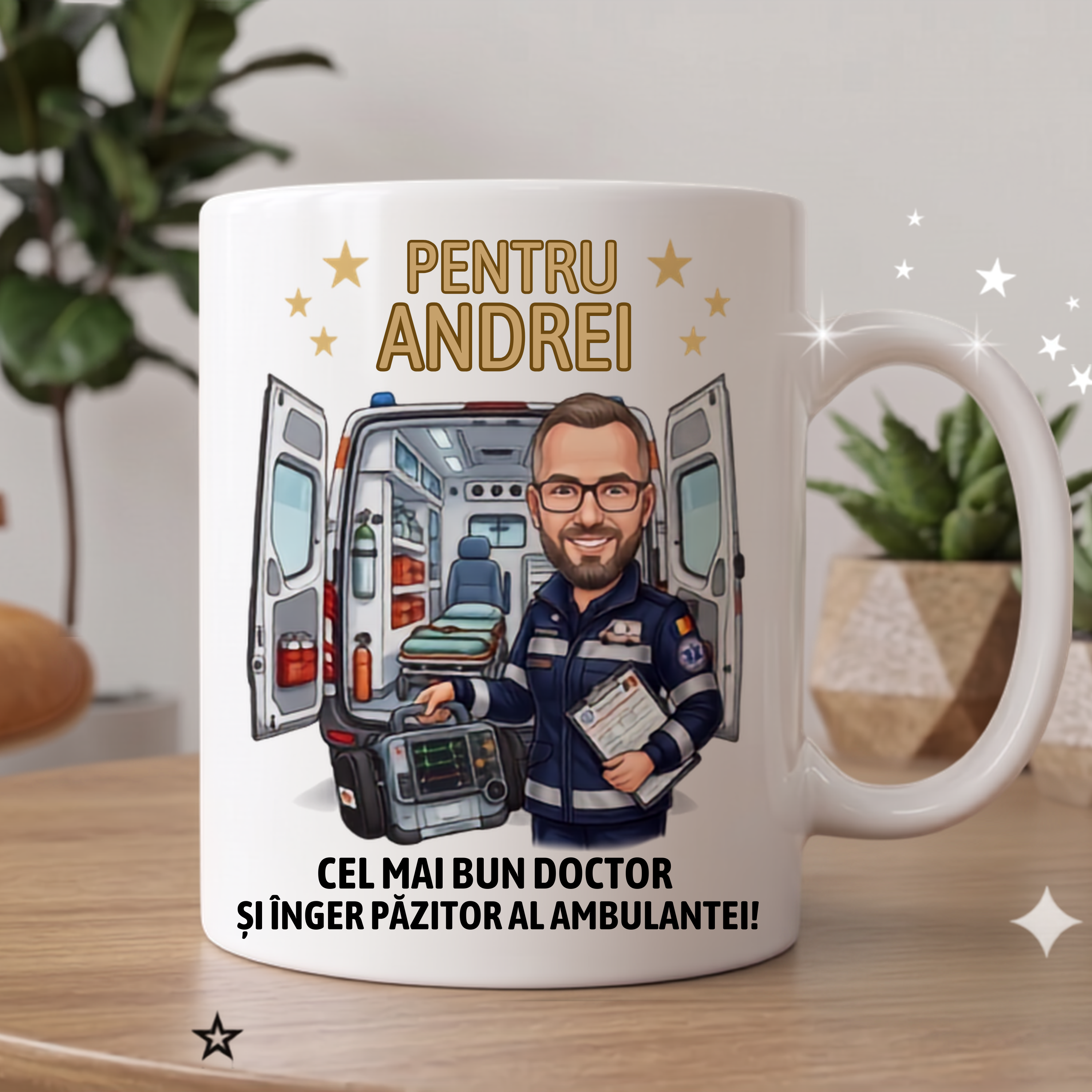 Cană Personalizată cu Poză și Mesaj — Cadou Doctor Salvare SAJ - ArtisimoGifts