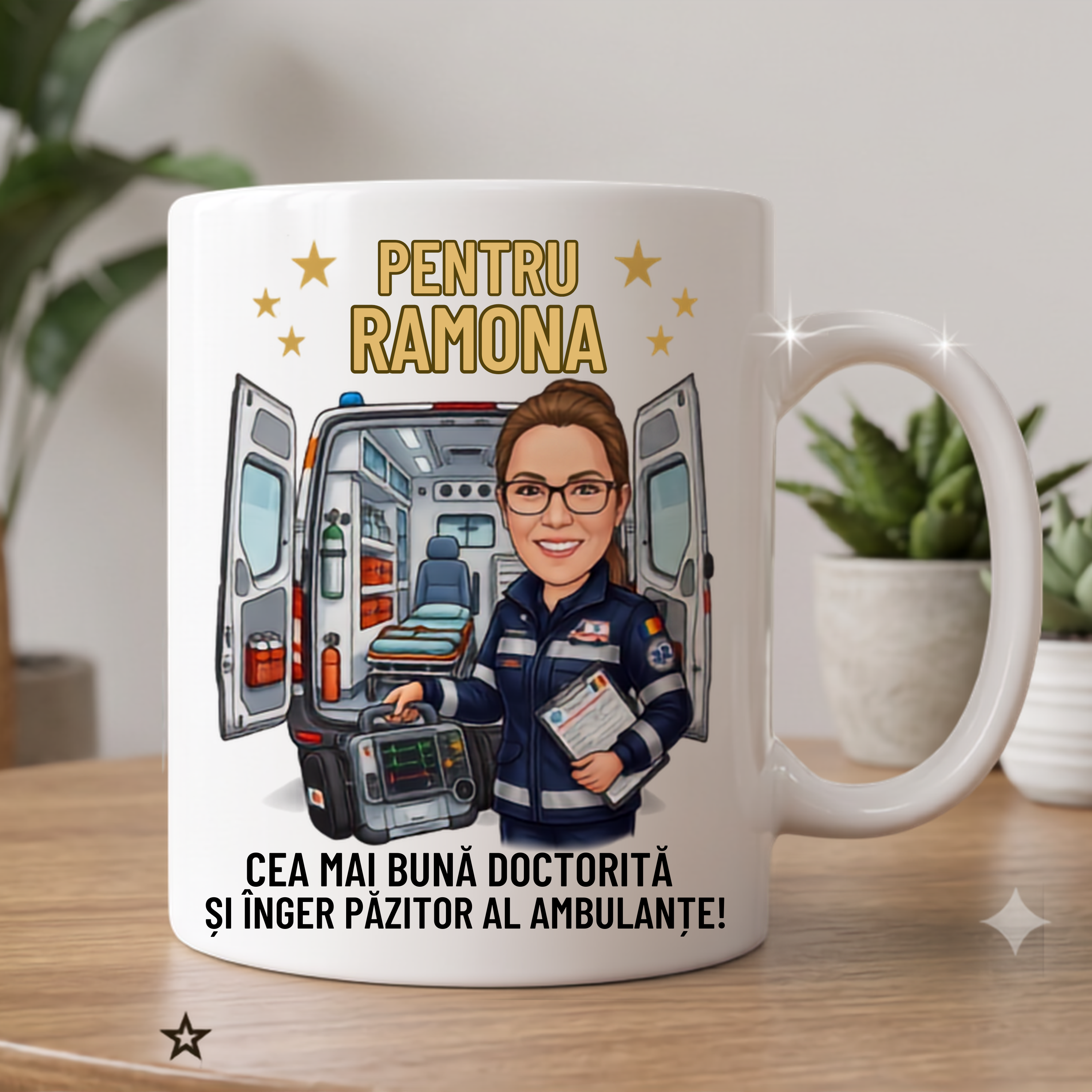 Cană Personalizată cu Poză și Mesaj — Cadou Doctorita Salvare SAJ - ArtisimoGifts
