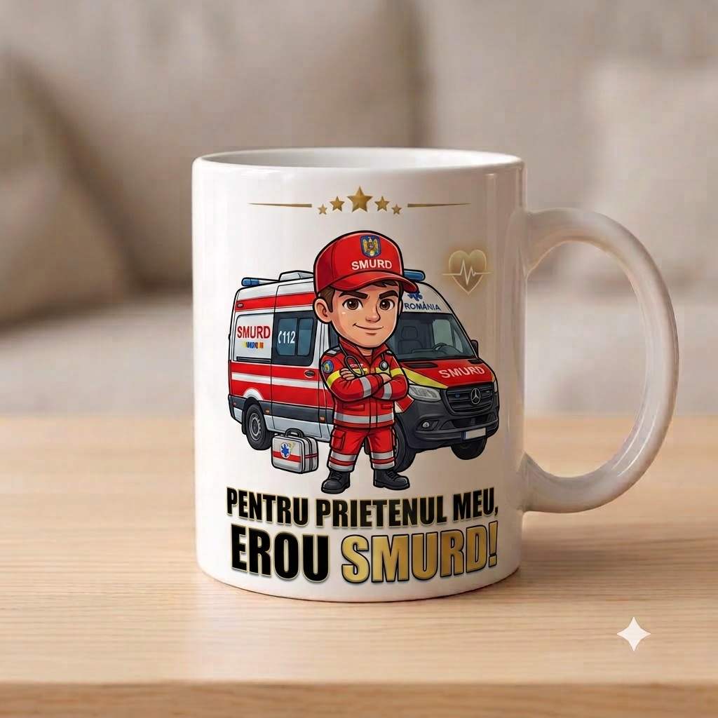 Cană Personalizată cu Poză și Mesaj — Cadou Paramedic - ArtisimoGifts