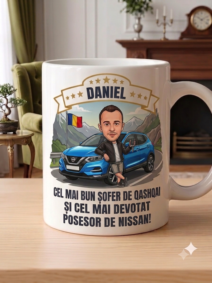 Cană Personalizată cu Poză și Mesaj — Cadou unicat modificabil