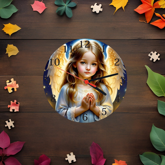 Ceas sticla personalizat rotund 20cm Ingeras - ArtisimoGifts