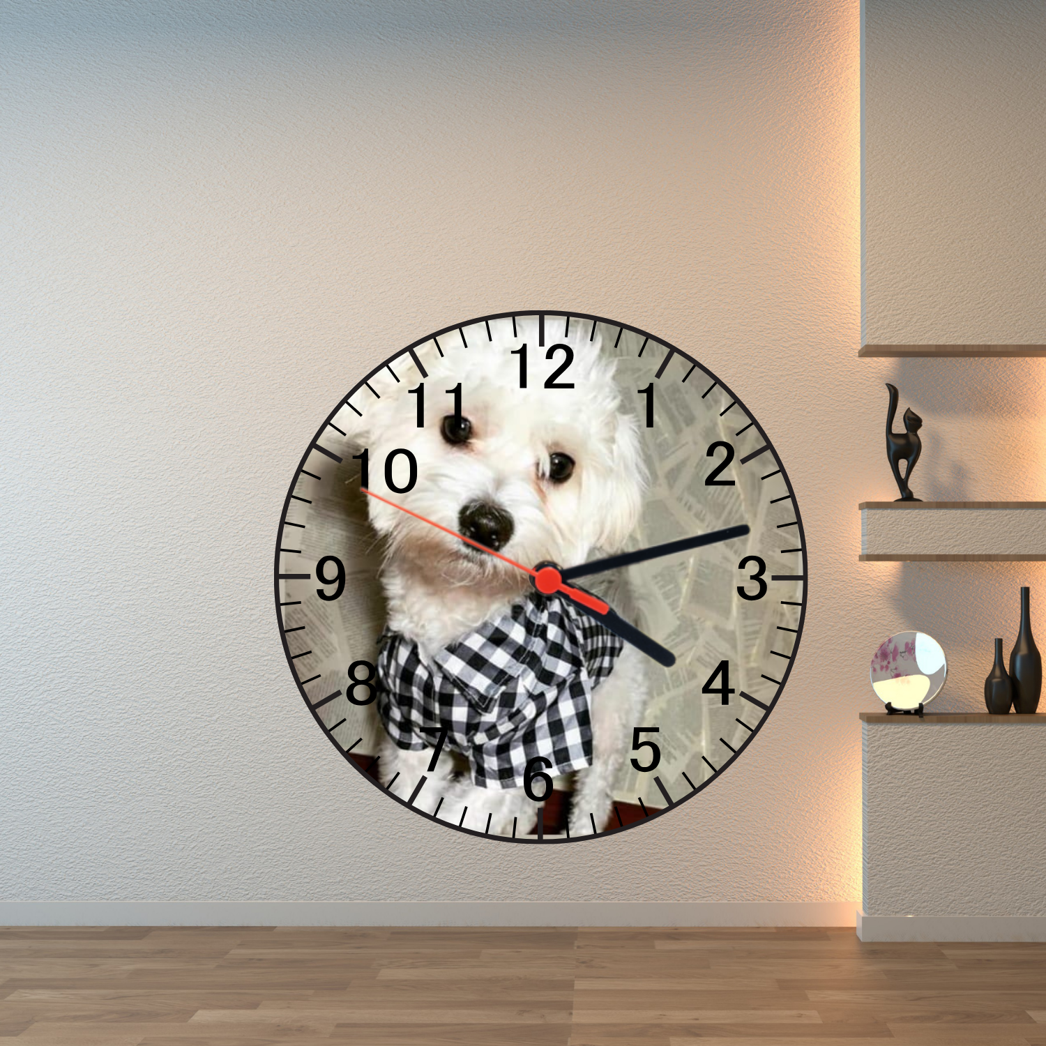 Ceas sticla personalizat rotund 20cm Bison - ArtisimoGifts