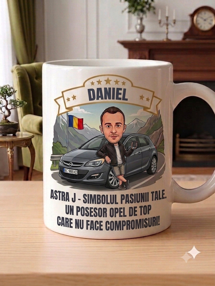 Cană Personalizată cu Poză și Mesaj — Cadou unicat modificabil