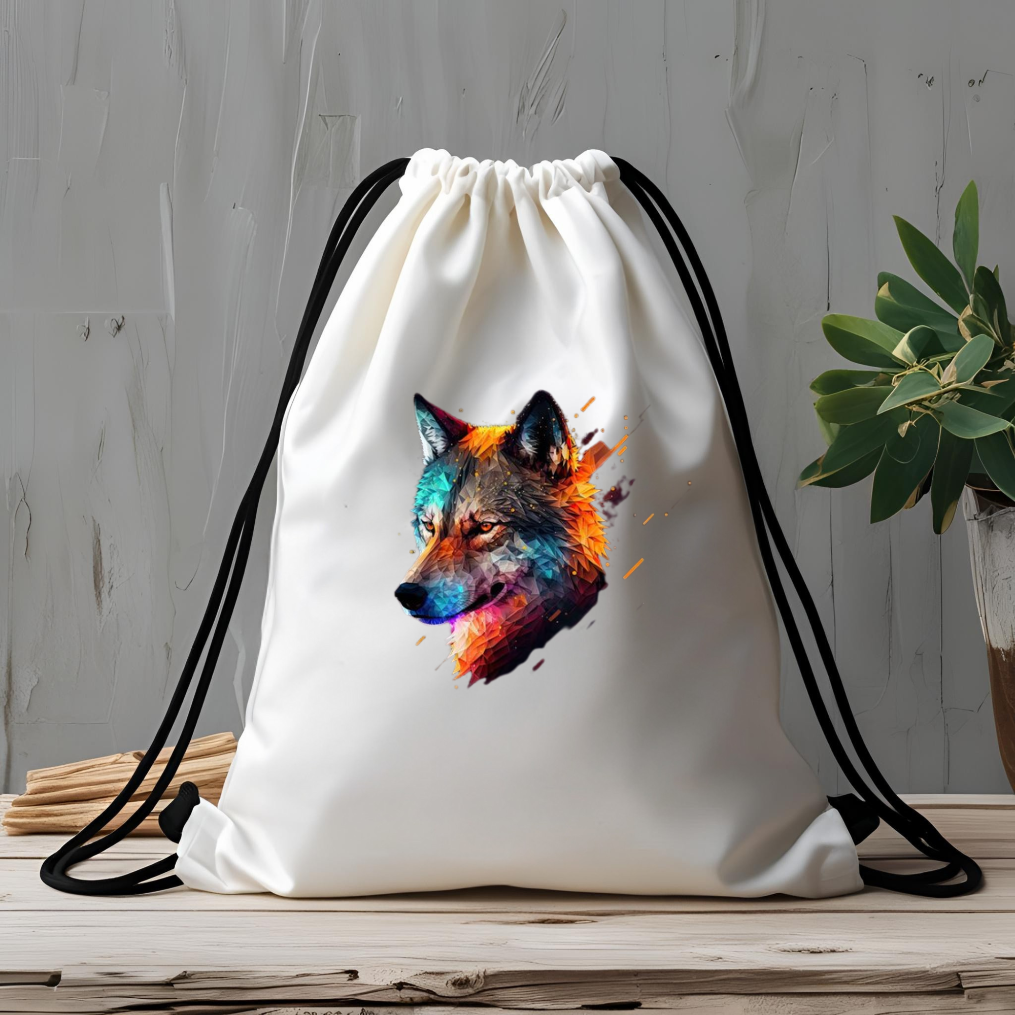 Rucsac personalizat model Lup - ArtisimoGifts