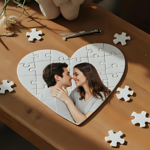 Puzzle personalizat Inima Colaj 2 Poze - ArtisimoGifts