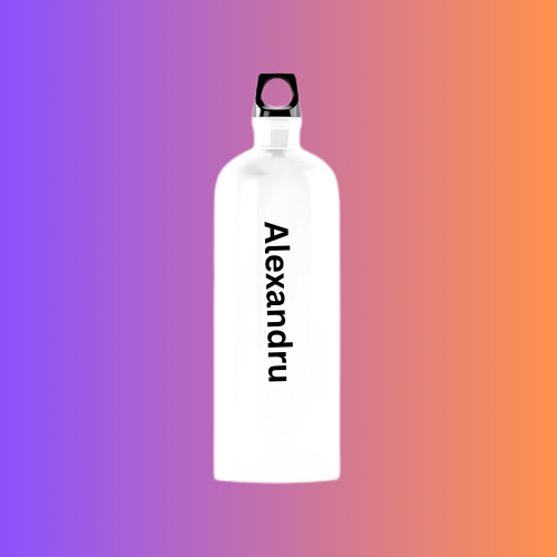 Bidon sport cu text vertical