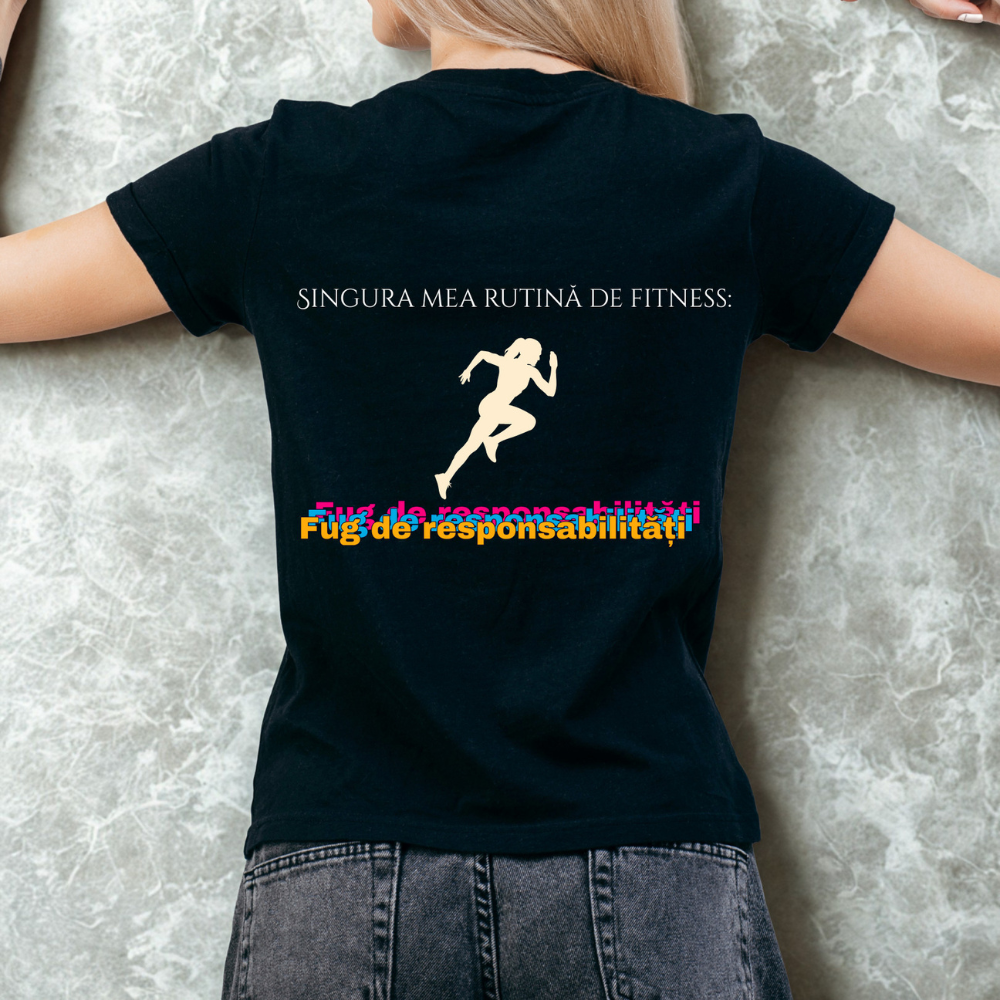 Tricou Personalizat Mesaj — Fug de responsabilitati