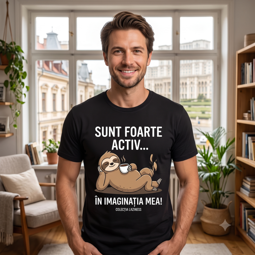 Tricou Personalizat cu Mesaj — Sunt foarte activ