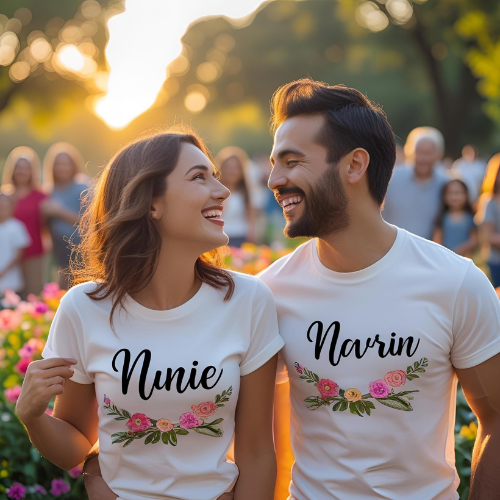 Set tricouri personalizate cuplu - ArtisimoGifts